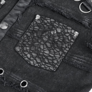Black Vanguard Distressed Vest