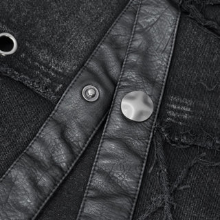 Black Vanguard Distressed Vest