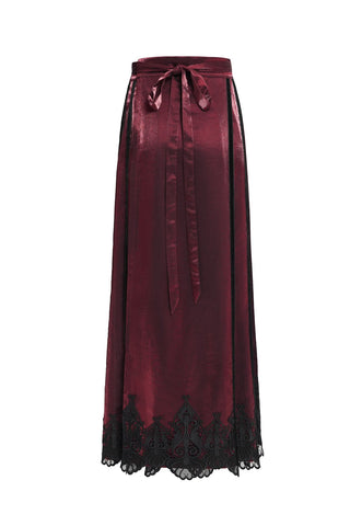 Moonlit Sanctuary – Lace Hem Long Skirt