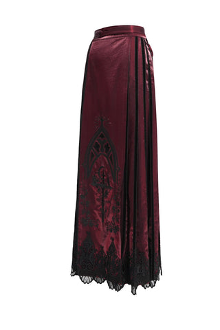 Moonlit Sanctuary – Lace Hem Long Skirt