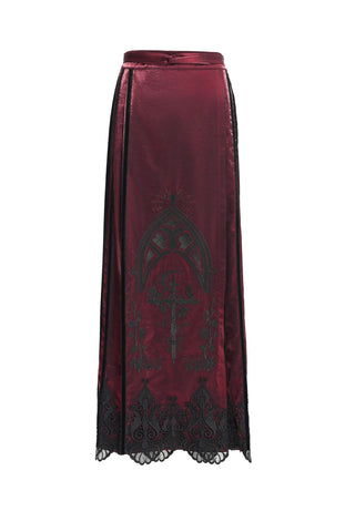 Moonlit Sanctuary – Lace Hem Long Skirt