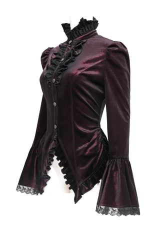 Long Pointed Swallowtail Victorian Blouse