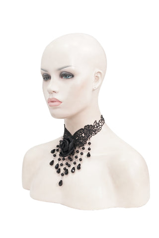 Gothic Crying Rose necklace