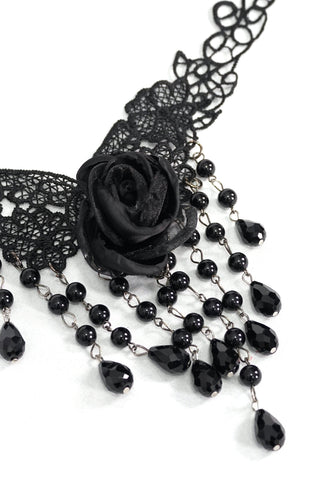 Gothic Crying Rose necklace