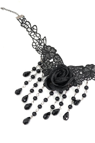 Gothic Crying Rose necklace