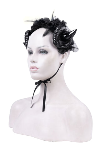 Midnight Rose Devil Headpiece