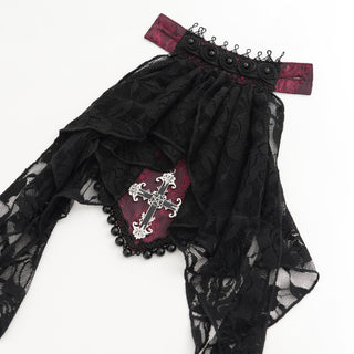 Red Satin Ruffle Shirt