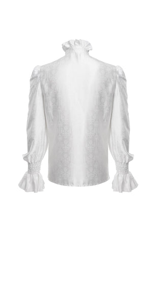 Poet Style White Gothic Shirt