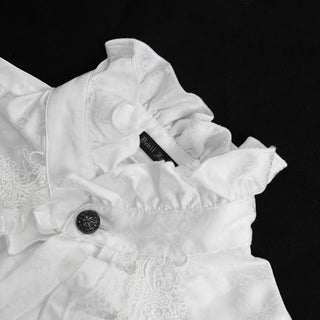 Poet Style White Gothic Shirt