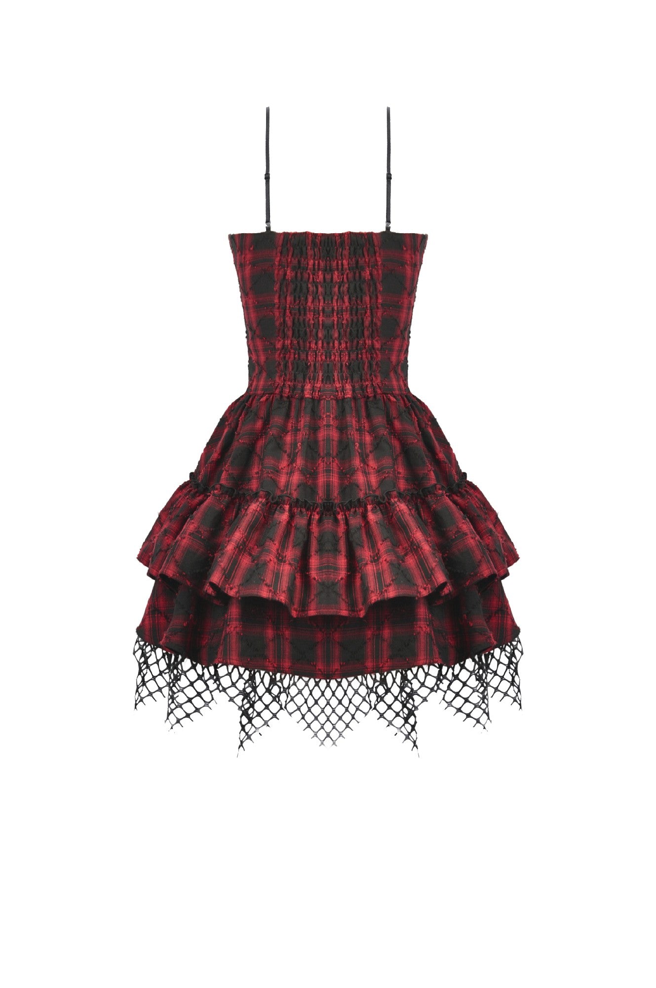 Punk Red Tartan Corset Mini Dress - Dark in Love DW1156 OtherWorld Fashion Punk Red Tartan Corset Mini Dress - Dark in Love DW1156 OtherWorld Fashion