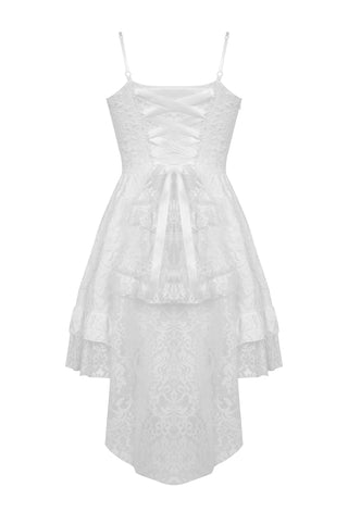 Ghost Bride – Gothic Wedding High-Low White Mini Dress