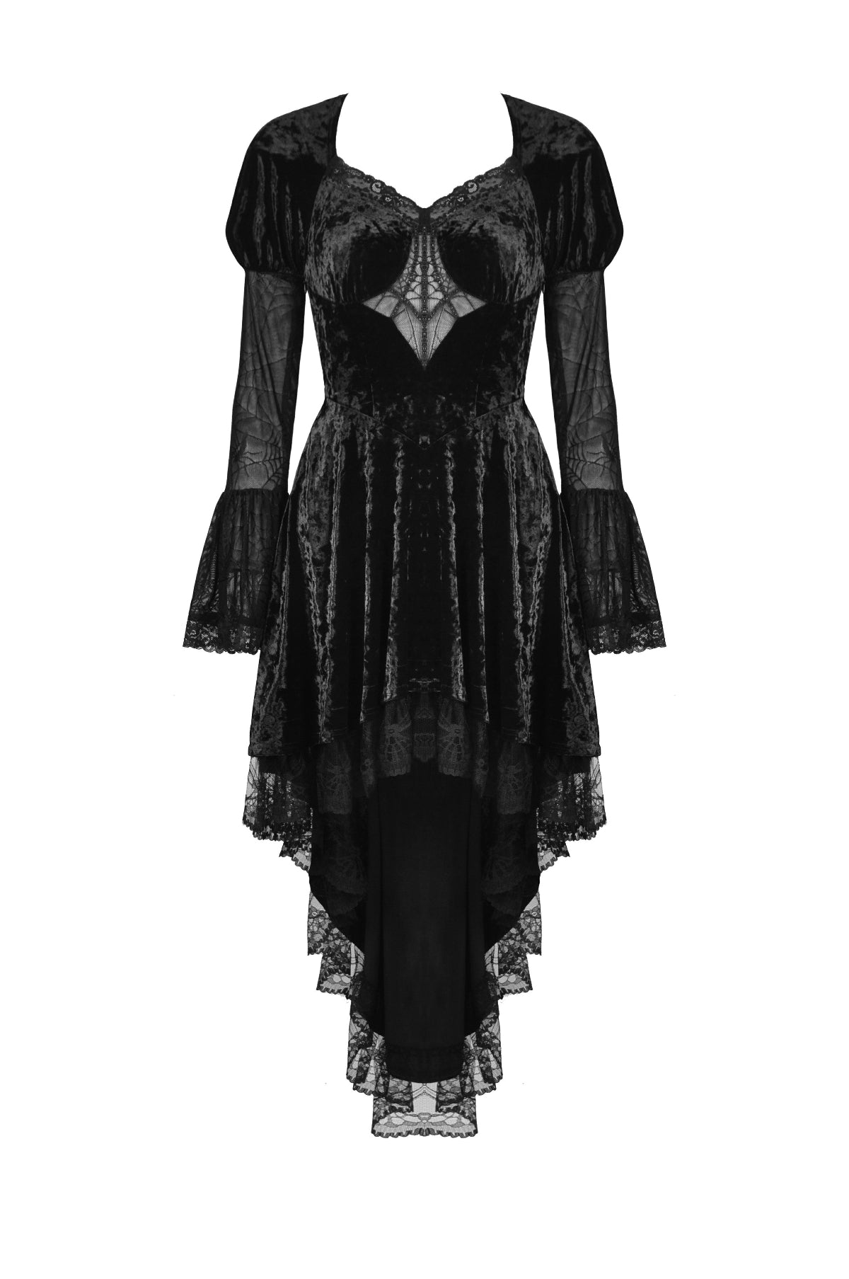 black lace dress beige underneath Seraphina Lace Tiered Maxi Dress in Black main image 0