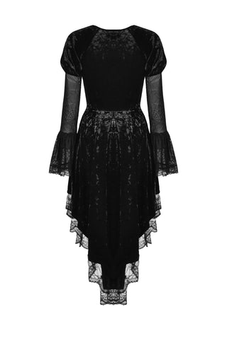 Lilith - Spiderweb Pattern High-Low Dress