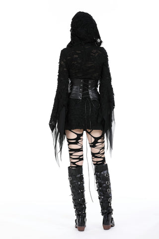 Night Wraith Hooded Mini Dress