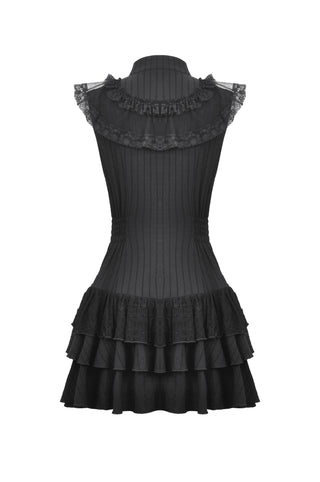 Victorian Ruffle Sleeveless Mini Dress