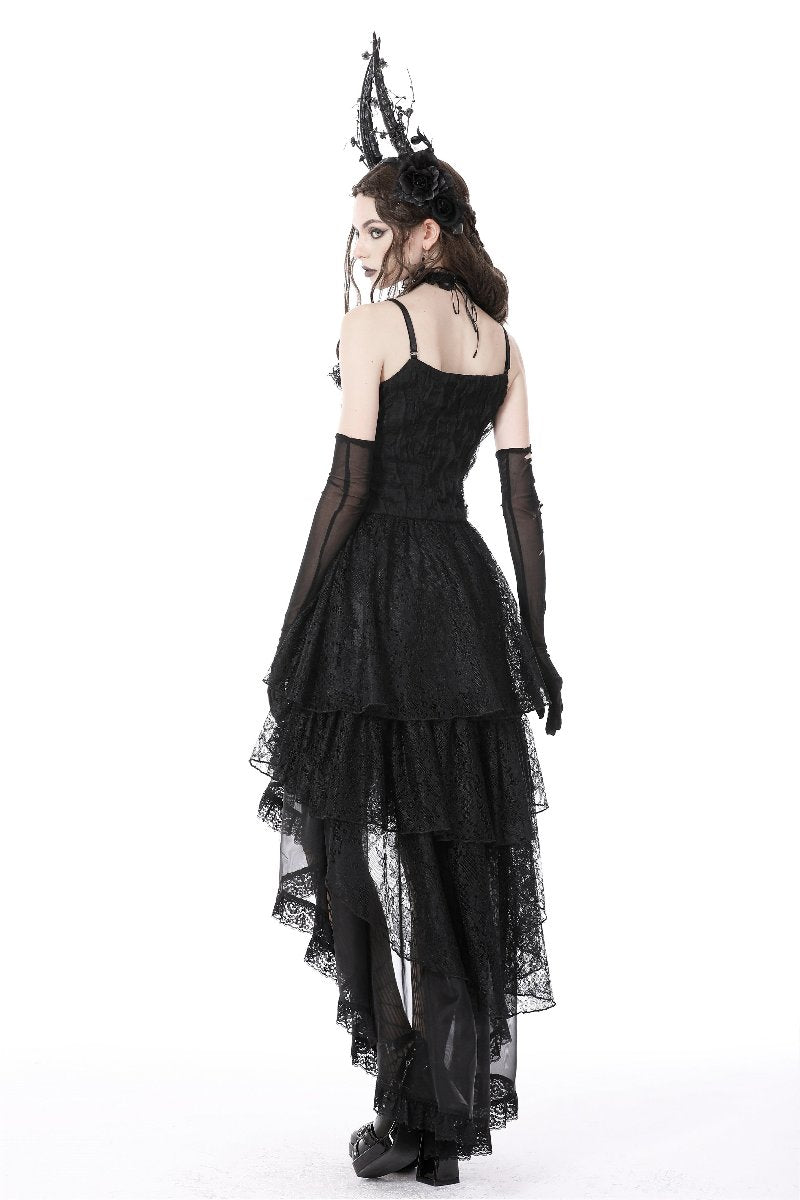 Gothic Victorian High Low Lace Dress