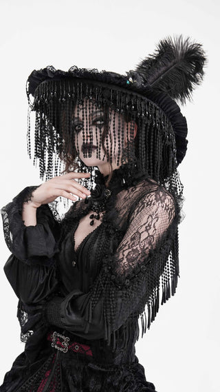 Noir Opera – Feathered Victorian Hat