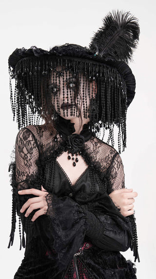 Noir Opera – Feathered Victorian Hat