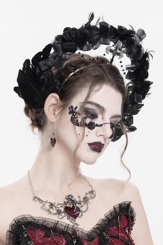 Belea - Gothic Feather Headpiece