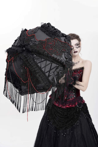 Duchess Ravenscroft’s Garden Shade with Red Bead Details
