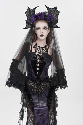 Violet Siren Headband & Veil