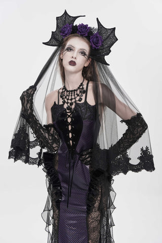 Violet Siren Headband & Veil