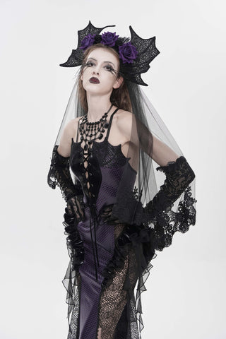Violet Siren Headband & Veil