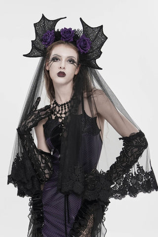 Violet Siren Headband & Veil