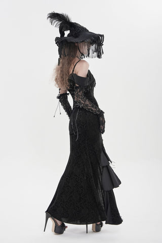 Nightshade Black Beaded Witch Hat