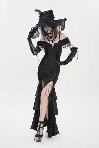 Nightshade Black Beaded Witch Hat