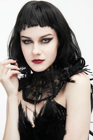 Black Raven Neck Corset