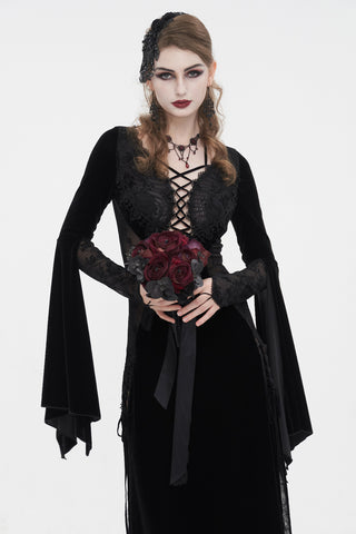Virelle – Sheer Lace Gothic Maxi Dress