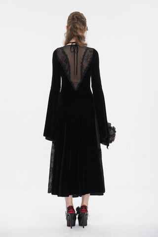 Virelle – Sheer Lace Gothic Maxi Dress