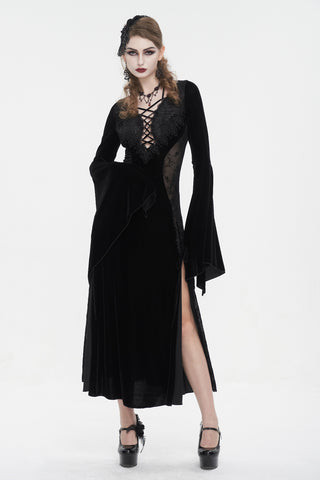 Virelle – Sheer Lace Gothic Maxi Dress