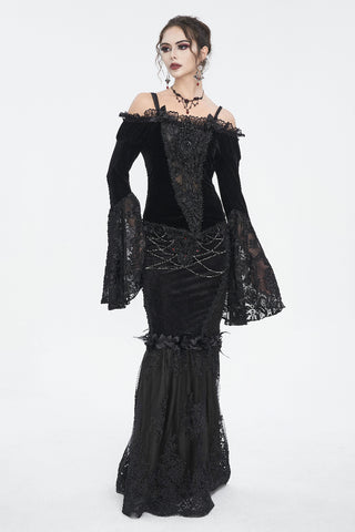 Victorian Fishtail Maxi Skirt