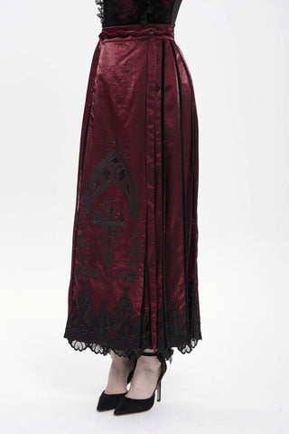 Moonlit Sanctuary – Lace Hem Long Skirt