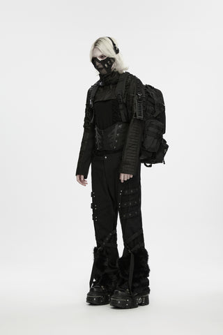 Punk Utility Backpack with Detachable Pouches