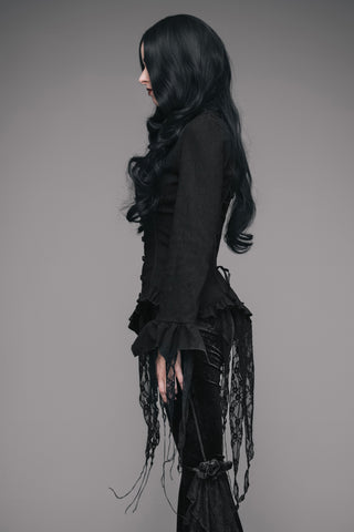 Lady of Hollow – Black Romantic Gothic Blouse