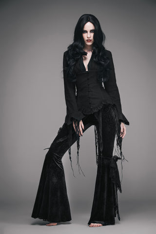 Lady of Hollow – Black Romantic Gothic Blouse