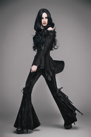 Rose-Corset Flare Pants