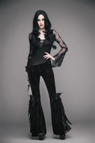 Rose-Corset Flare Pants