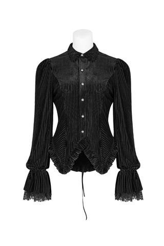 Baroness Valvelace Black Stripe Blouse