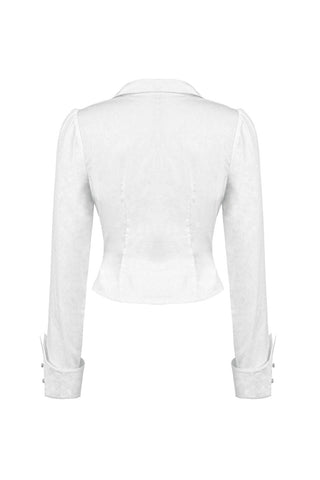 Lady Anabel White Ruffled Blouse