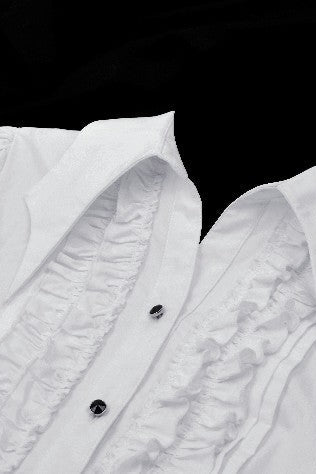 Lady Anabel White Ruffled Blouse