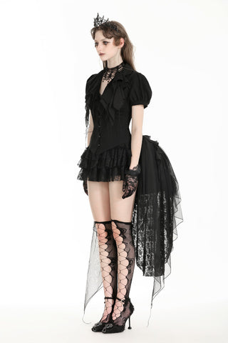Raven V-Drape Pleated Blouse