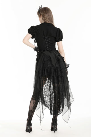 Raven V-Drape Pleated Blouse