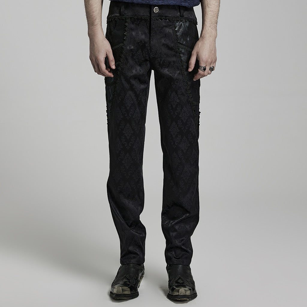 Imperium Black Jacquard Trousers