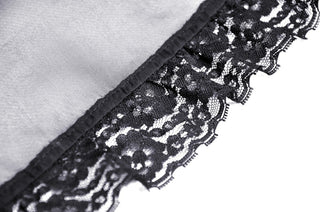 Black Chiffon High-Low Gothic Skirt