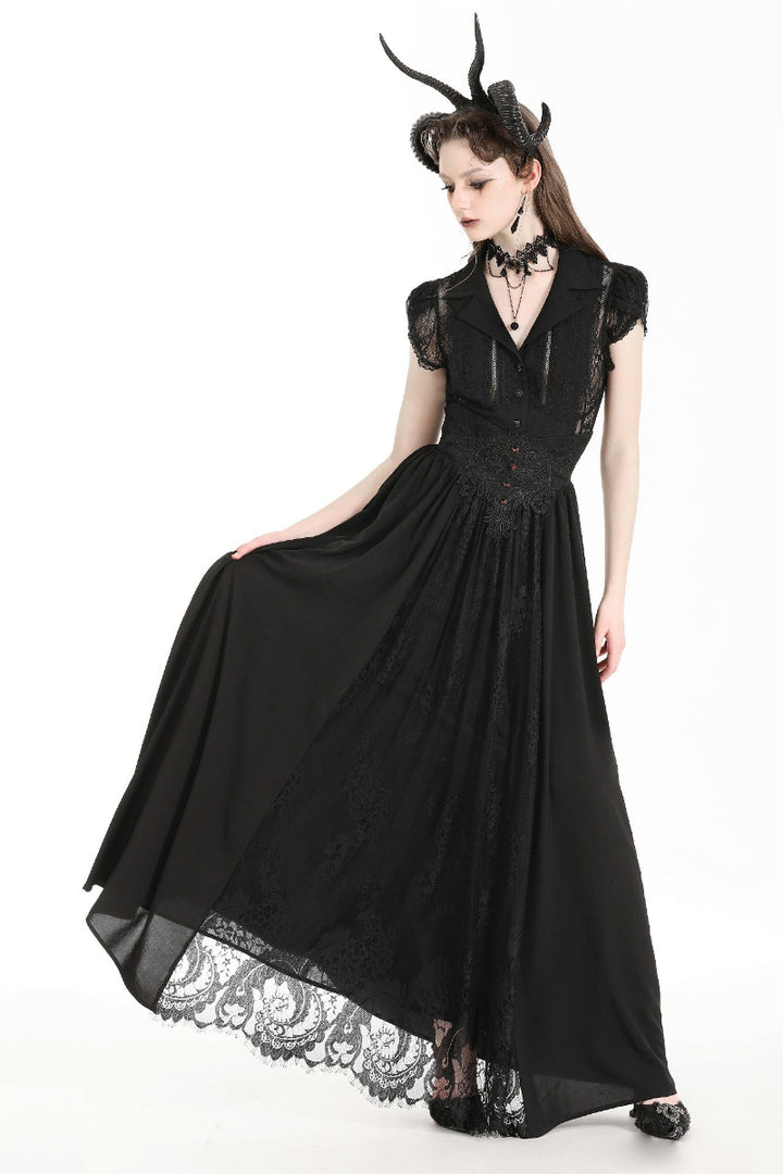 Sanctum Lace High Waist Maxi Skirt