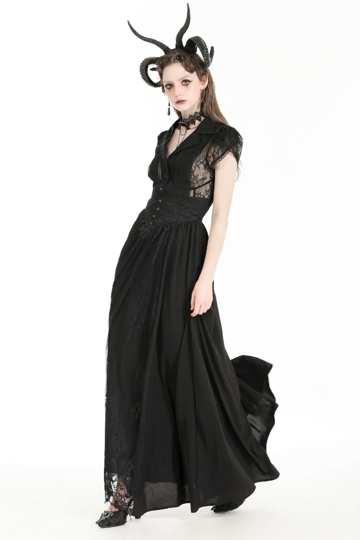 Sanctum Lace High Waist Maxi Skirt